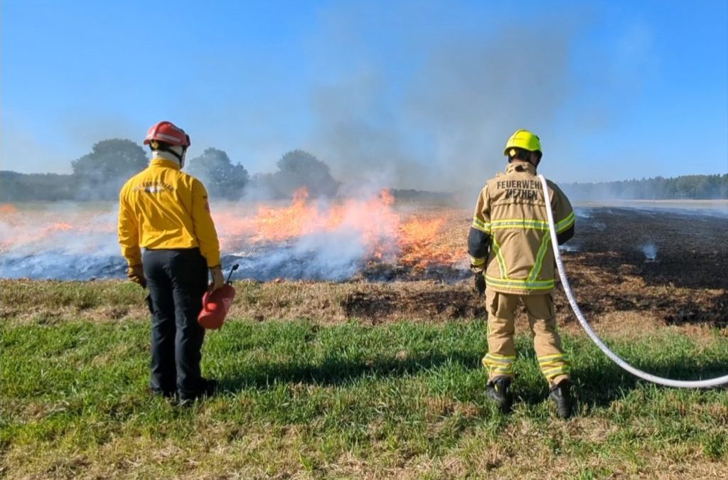 Brandbekämpfung in der Vegetation – Ausbildungstag bei der FF Mustin
