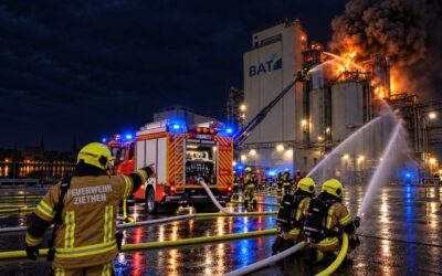 Einsatz FEU4 [Feuer 4. Alarmstufe] – Großbrand in einem Silogebäude in Ratzeburg – Freitag, 23.10.2026, 20.37 Uhr